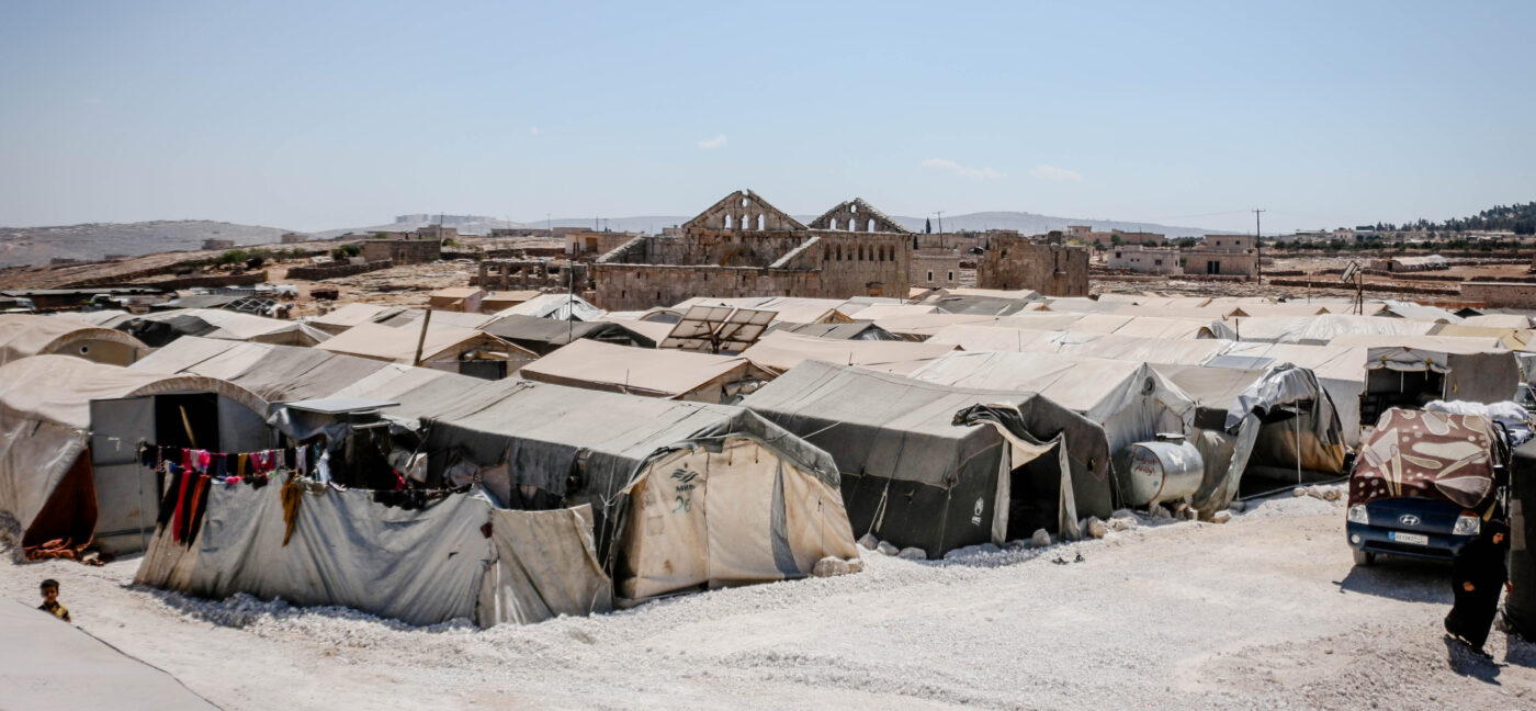 Telttoja pakolaisleirillä Syyriassa.
